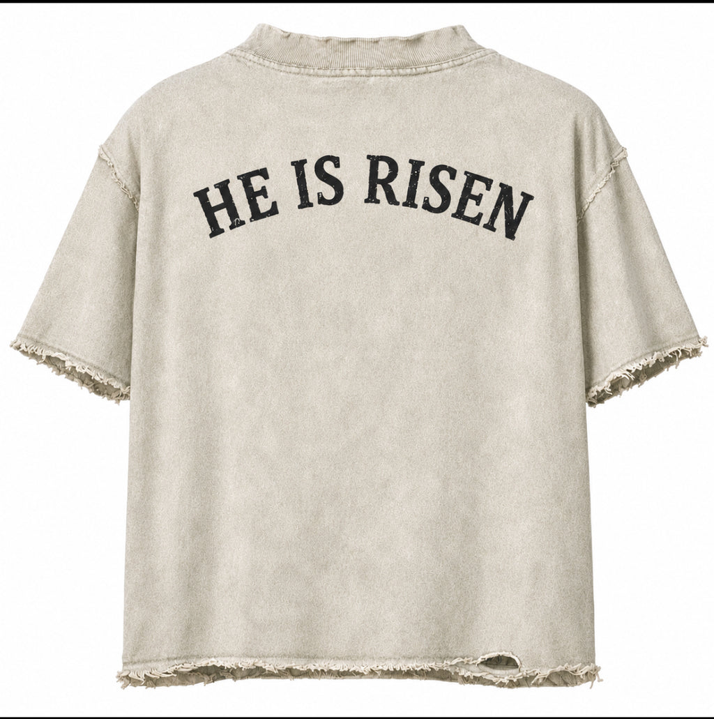 HE IS RISEN BOXY VINTAGE TEE